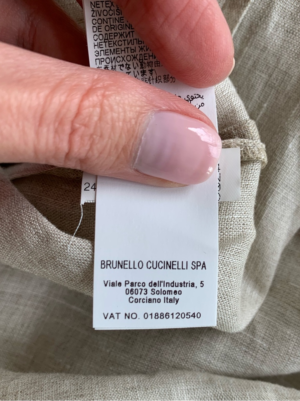 Brunello Cucinelli Beige Flower Print 100% Linen Maxi Dress Caftan NWT Size Smal - Picture 12 of 14